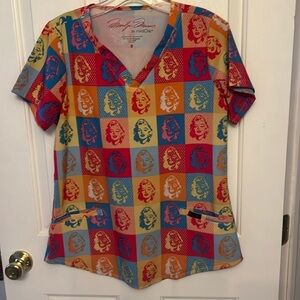 Marilyn Monroe scrub top by medicChic. Size S.